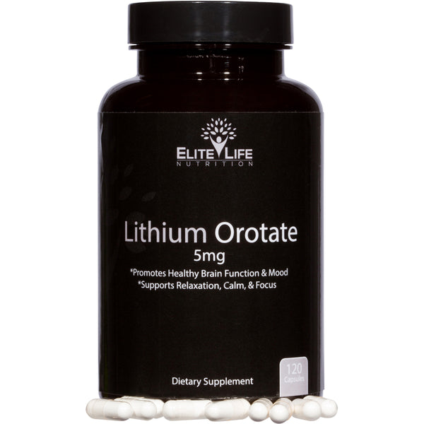 Pure Lithium Orotate 5mg - Powerful Brain Support Mineral