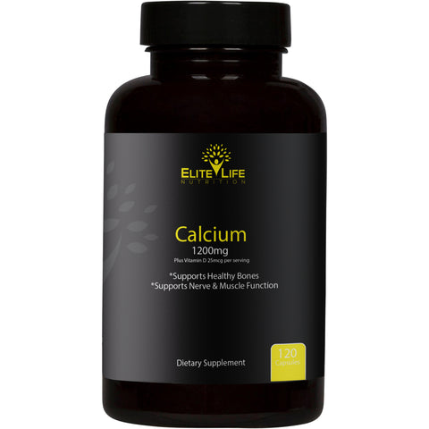 Calcium Carbonate - 1200mg with Vitamin D 25mcg (1000IU) - Pure, High-Potency Mineral