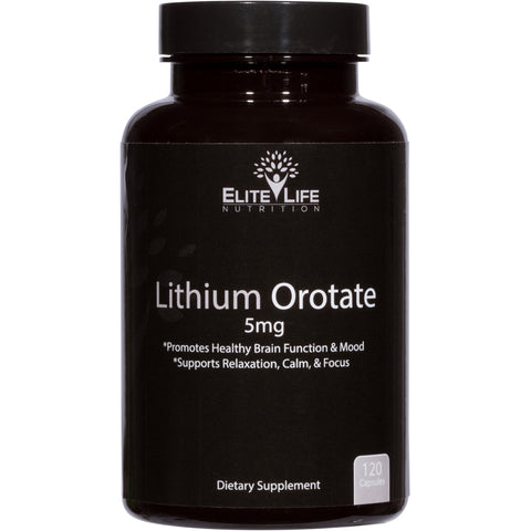 Pure Lithium Orotate 5mg - Powerful Brain Support Mineral