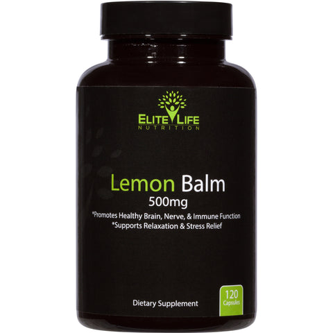 Pure Lemon Balm 500mg - Powerful Herb For Immune Support