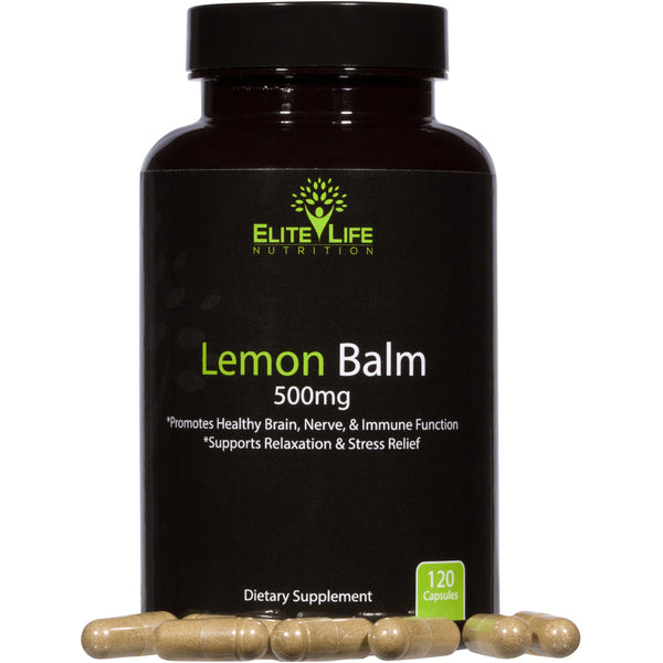 Pure Lemon Balm 500mg - Powerful Herb For Immune Support