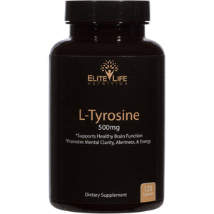 Pure L-Tyrosine 500mg - Powerful Nutrient For Brain Support