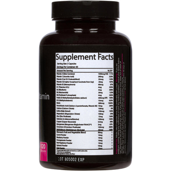 Women's Multivitamin - 28 Powerful Nutrients, Vitamins, and Minerals